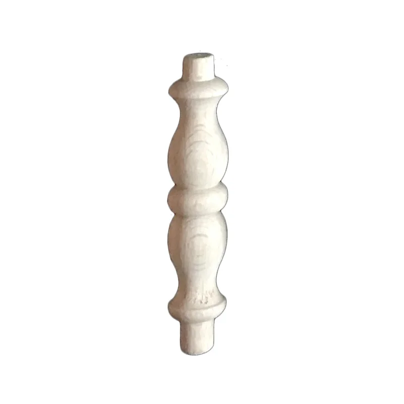 5PCS 8.5cm Corridor Bridge Column Wood Fence Beads Lathe Small Applique Vintage Home Decor Wedding Garden Decoration Craft