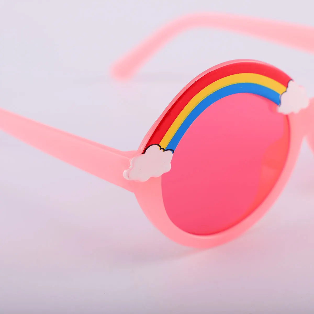 

2pcs Kids Cute Sunglasses Anti-Uv Baby Shades Lightweight Summer Eyewear Outdoor Party Glasses Red Protection