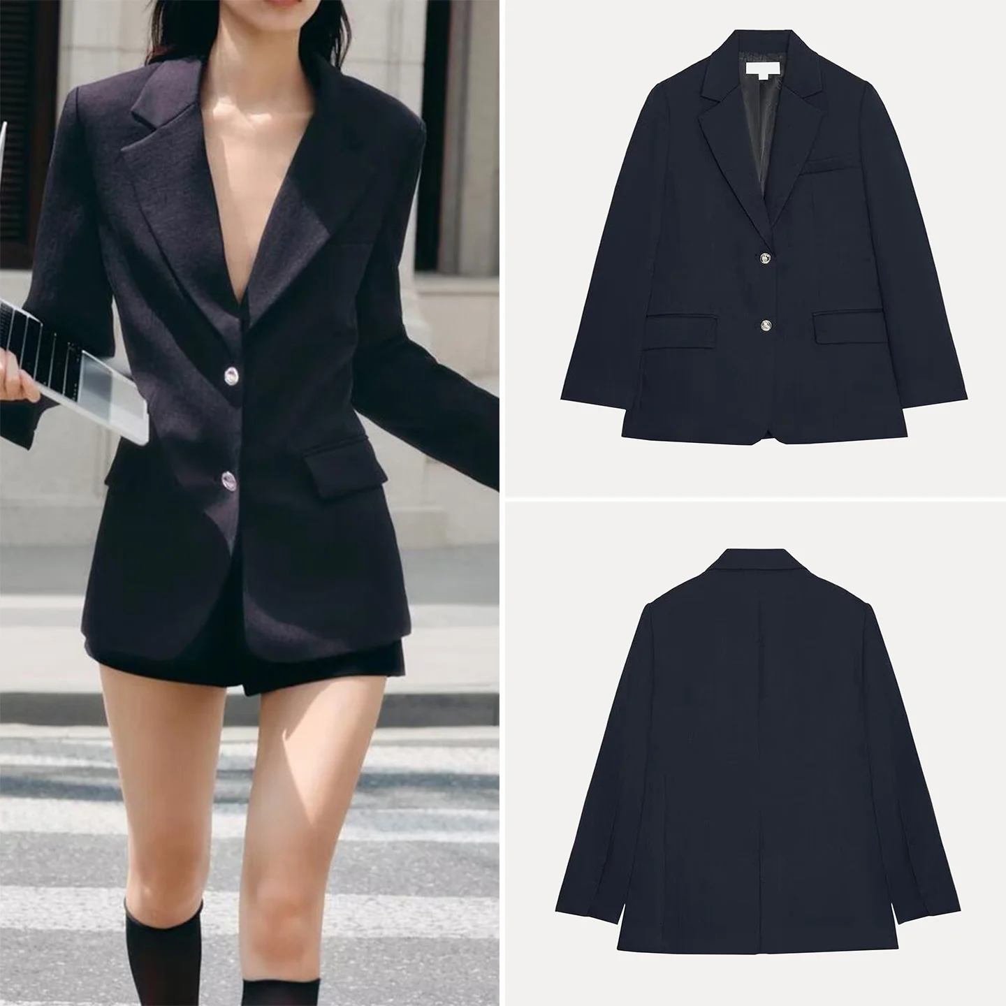 

Повседневное пальто на пуговицах, женское пальто Fashion Personali, прямой костюм Jaet, осень 2023, Z Long Sve