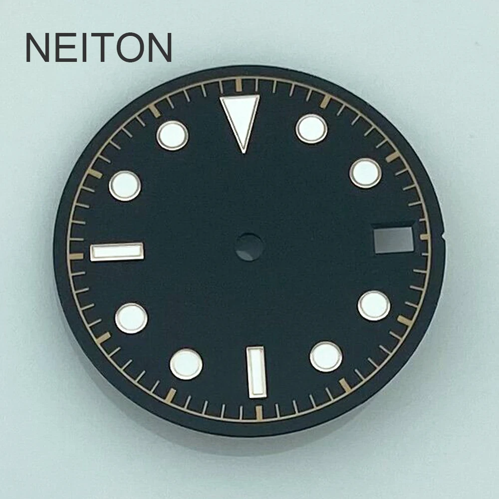 شعار مخصص 28.5 مللي متر Diy بها بنفسك الطلب العقيمة الهاتفي الأخضر مضيئة التخصيص ساعة الطلب صالح حركة NH36 NH35