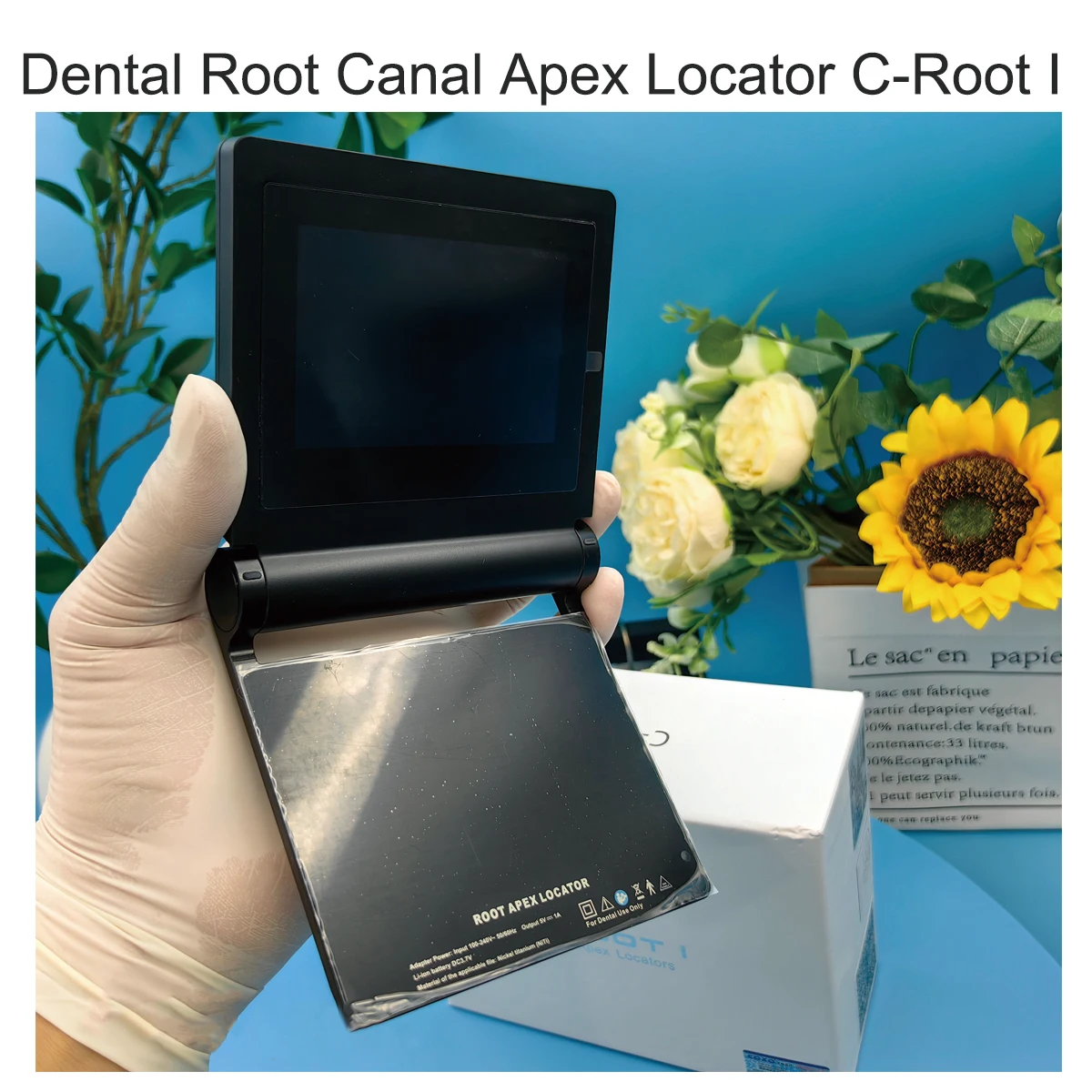 1 Set Dental Root Apex Locator C-ROOT I Canal Length Tester Color Large Screen Gauge Portable Measuring Instrument for Denistry