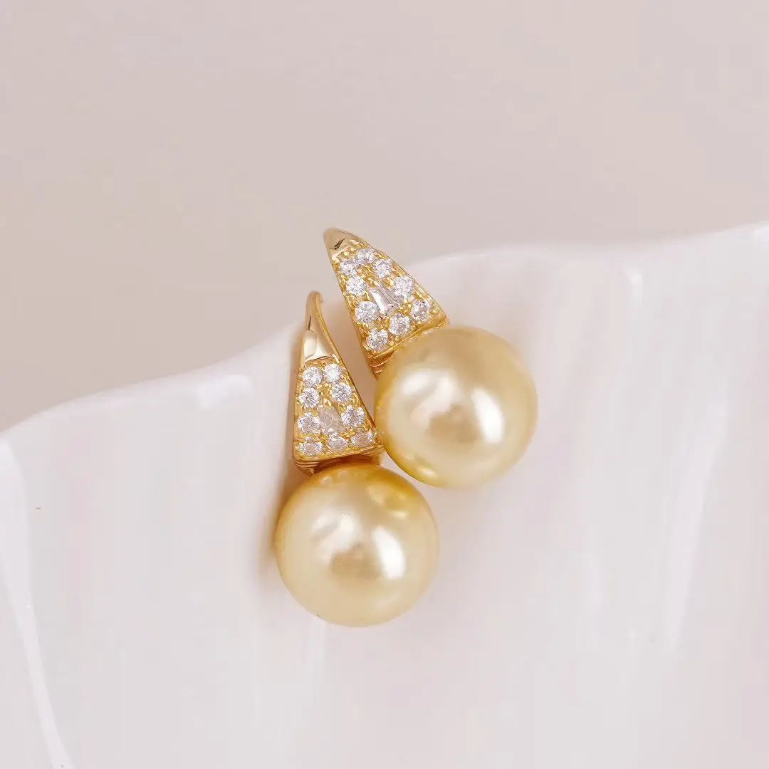 

S925 Sterling Silver Earrings Base Findings Mountings Jewelry Mounts Fittings Accessories for 10-11mm Pearls 3 pairs/lot