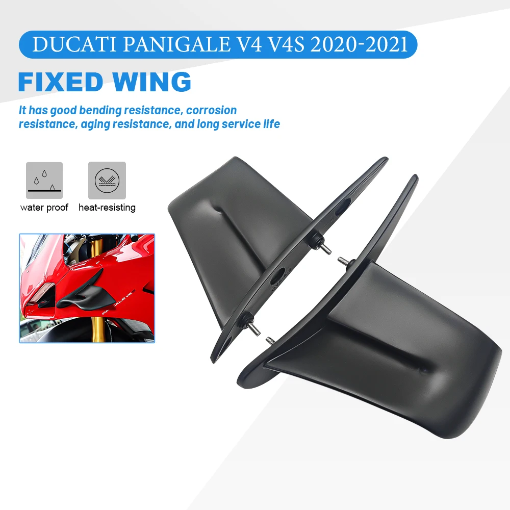 

NEW For DUCATI Panigale V4 V4S V4R 2020 2021 Winglets Side Panels Fixed Wings Fairing Kit Motorcycle Modified Parts ABS Plastic