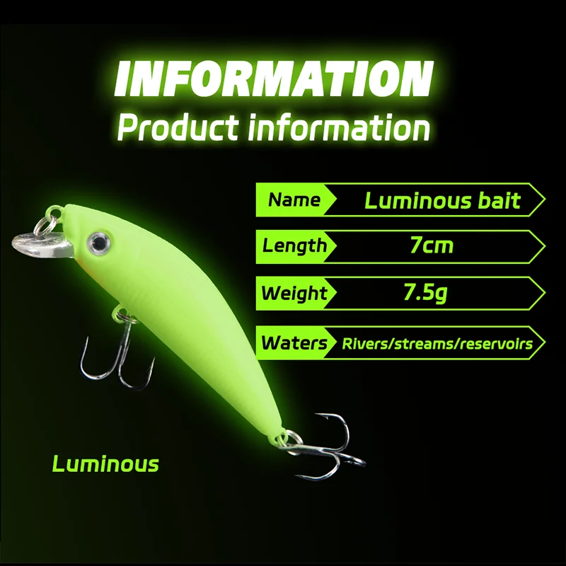 2PCS 3D Luminous Minnow Fishing Lure With Treble Hooks Pesca Hard Bait Artificial Crankbaits for Bass Pike Carp Fishing image 4