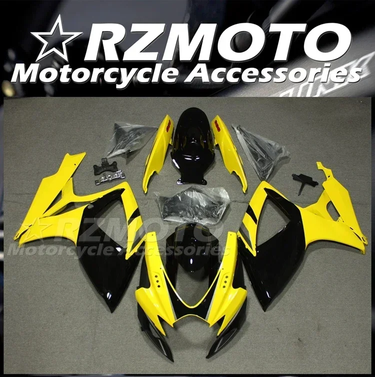 

4Gifts New ABS Motorcycle Fairings Kit For Suzuki GSX-R 600 750 K6 2006 2007 06 07 Bodywork Set Custom Yellow Black