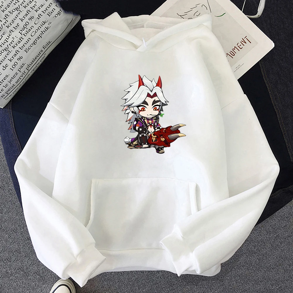 Kawaii Genshin Impact Arataki Itto Graphic Women Hoodies Harajuku Y2k Long Sleeve Plus Size Casual Cartoon Female Sweatshirts