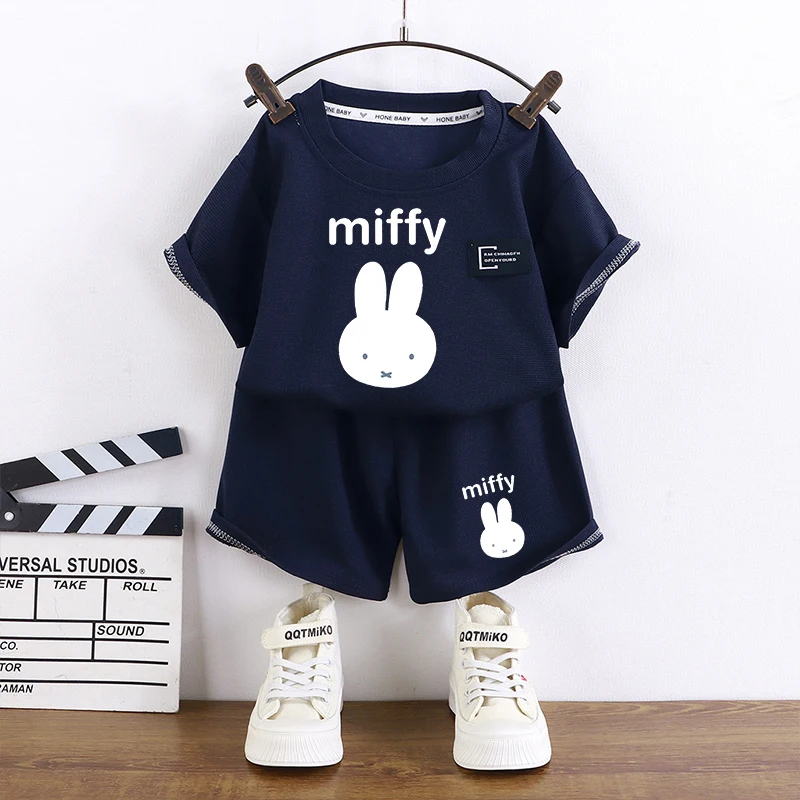 Miffys Rabbit Kids Short Sleeve Tee Casual Pants boy girl Cotton T-shirt Cute Shorts Set Funny Meme Summer Clothes gift 2026 view 5