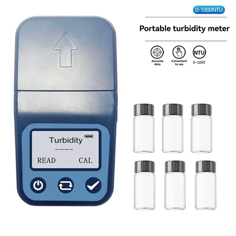 AT05-جهاز اختبار جودة المياه المحمول مقياس التعكر المحمول 0-1000 NTU 90 ° ضوء متناثر لمعايرة مختبر حوض السمك #3
