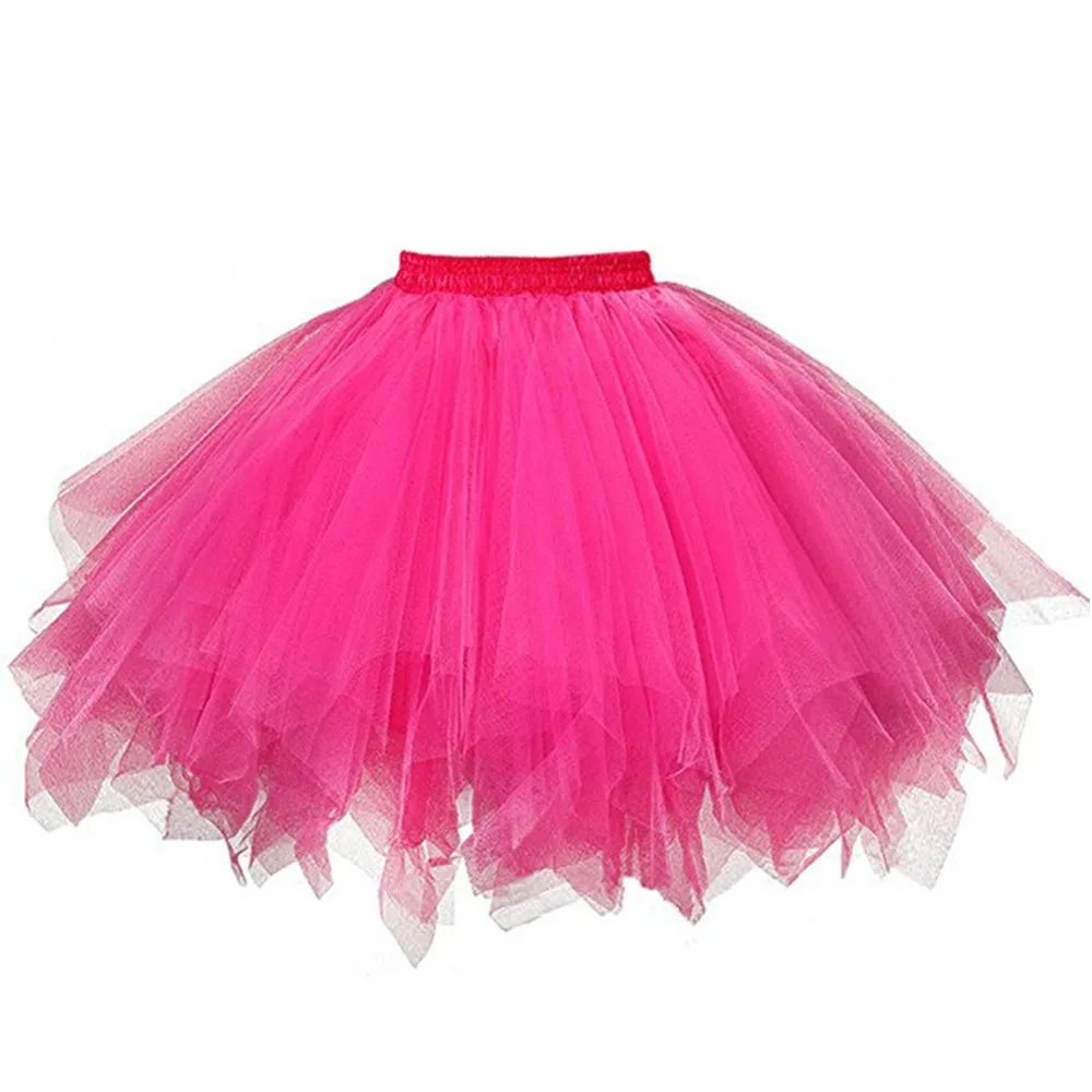 Tulle Wedding Accessories Petticoat Short Slip Dress Red and White Tutu Puffy Skirt Rockabilly Crinoline for Girl