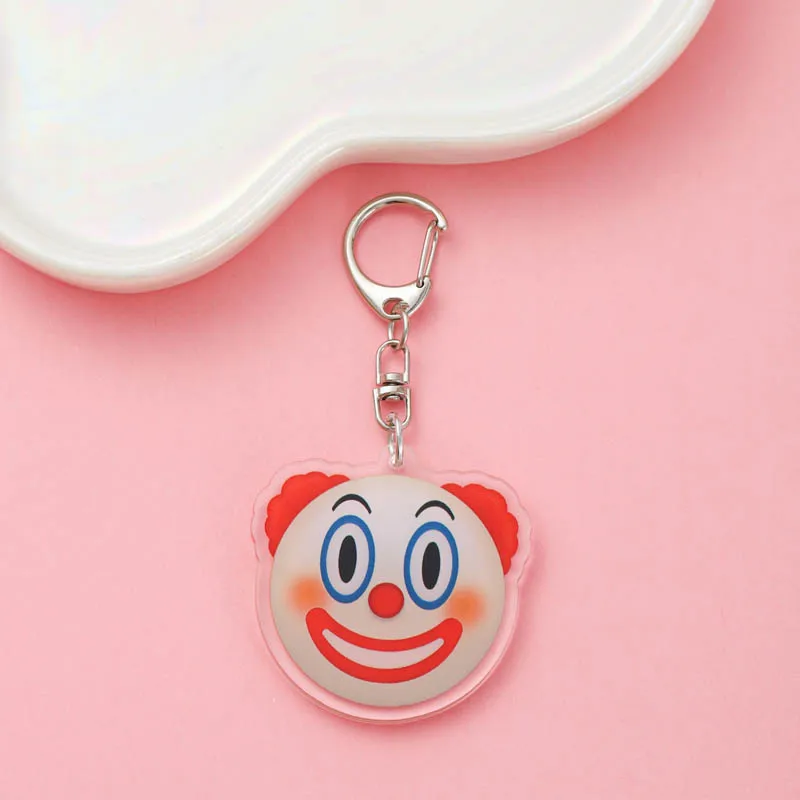 Funny Expression Acrylic keychain Cute Emoticon accessaries Cartoon Bag Pendant Cute Creative Charm Friends Fans Gifts Keyring