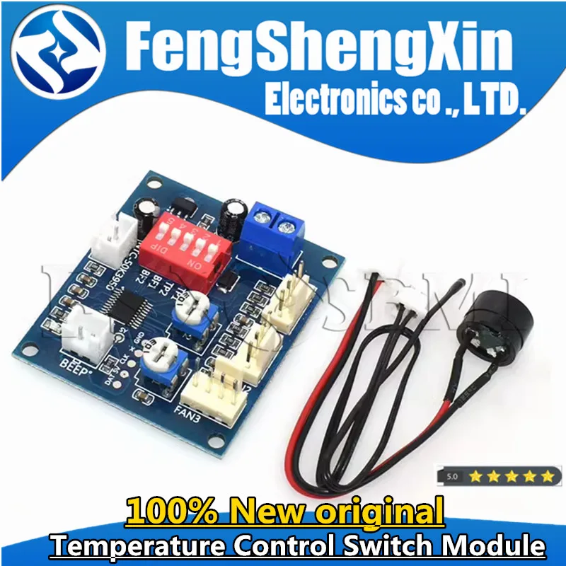 

New 12V Four Wire Temp Temperature Control Switch Module Board PWM Fan Speed Regulator Controller NTC 3950 Thermistor Thermostat