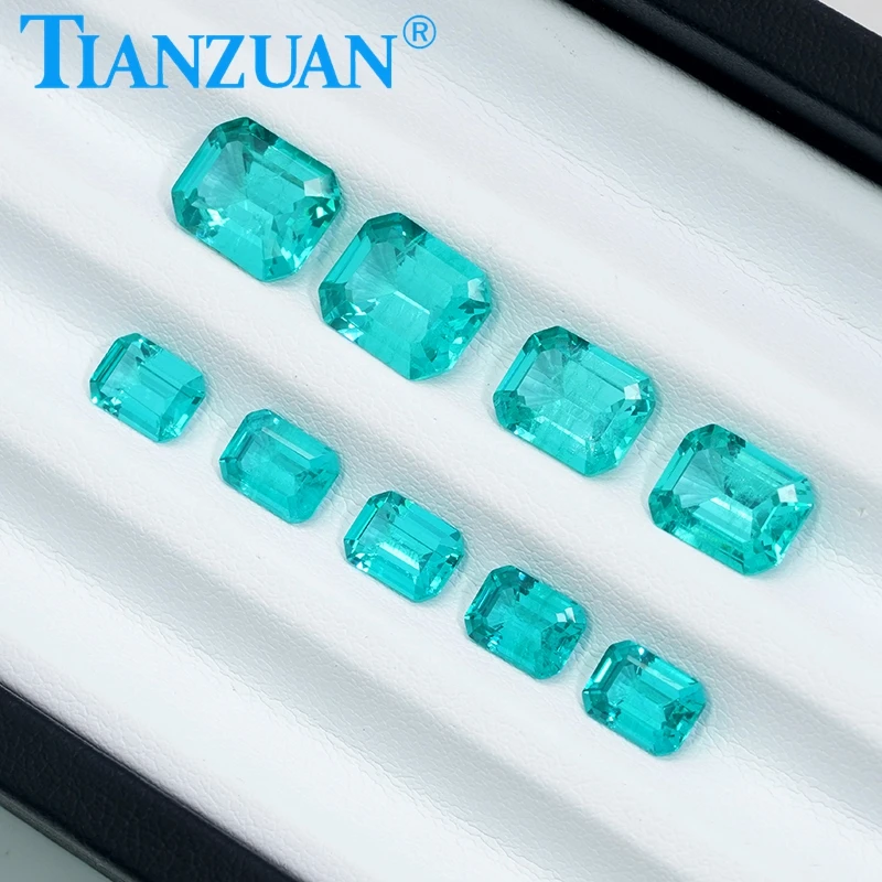 

Лабораторный Выращенный Paraiba YAG 5x7mm ~ 8x10mm изумрудная огранка синтетический иттрий алюминий гранат свободные драгоценные камни камень для изготовления ювелирных изделий