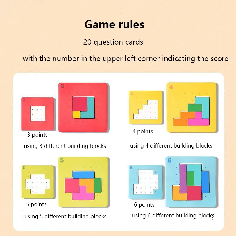 3D kreatywna gra logiczna na biurko Tangram zabawki matematyczne klocki kolor kształt gra dla dzieci prezenty edukacyjne