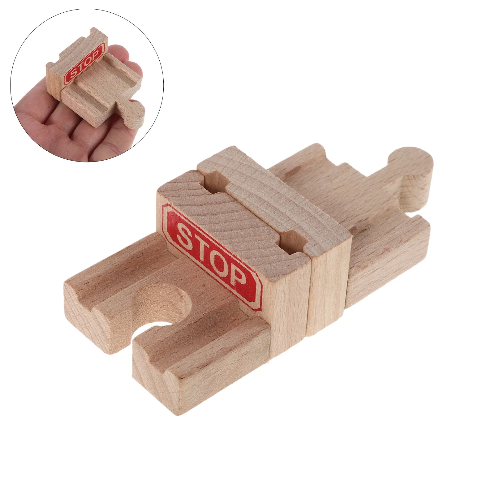 

4 комплекта деревянных соединительных элементов для железнодорожных путей, концевые бамперы-ограничители для сборки детских железных дорог