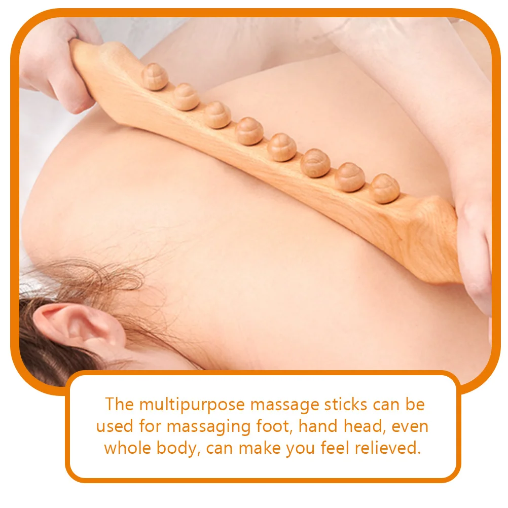 

Wooden Acupoint Massager Body Massage Stick Portable Wood Therapy Tool Foot Hand Muscle Stick Massage Rod For Home Use