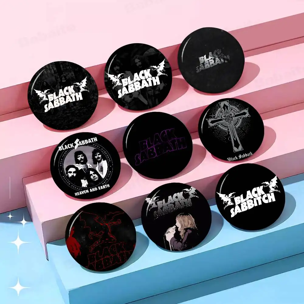 Band B-black Retro S-sabbath New  Brooches Soft Button Pin Funny Silly Gnarpy on A Skateboard Meme Badge Gamer Collection Gifts