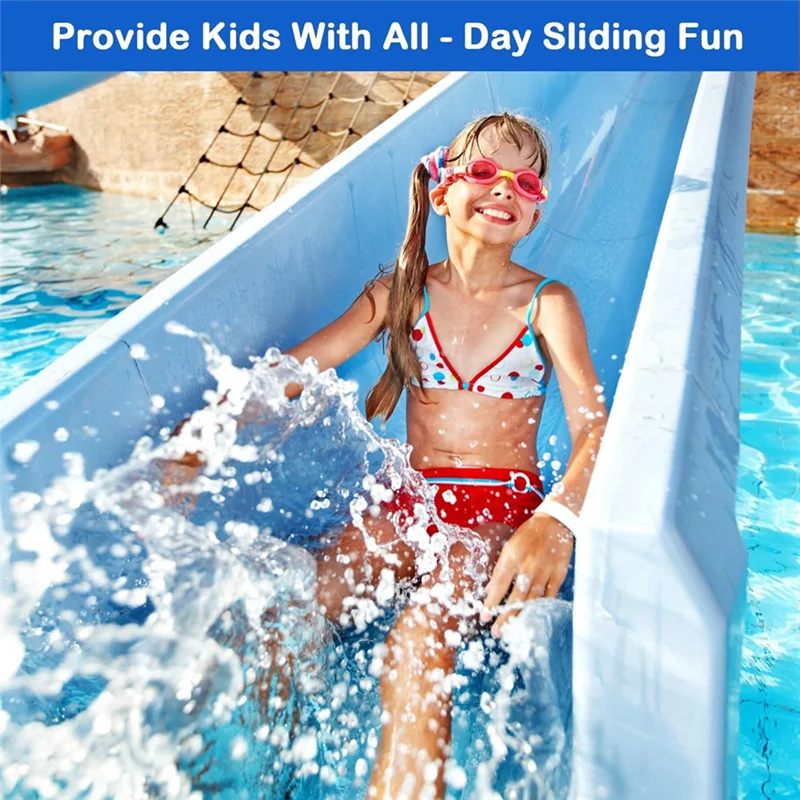 BHTS-Pool Water Slide Tubing Kit-Sprays Included, 32.8Ft Length With 5 Nozzles,Water Filter