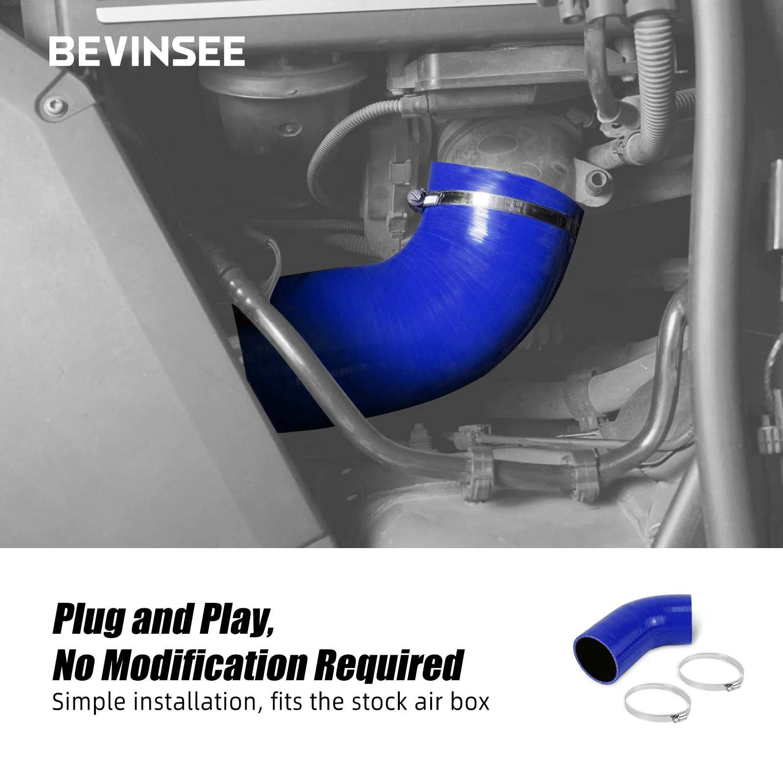 For N51/N52 Engines Silicone Air Intake Hose for BMW E90 E91 E92 E93 E82 E88 325i 328i 330i 325xi 328xi 330xi 125i 128i