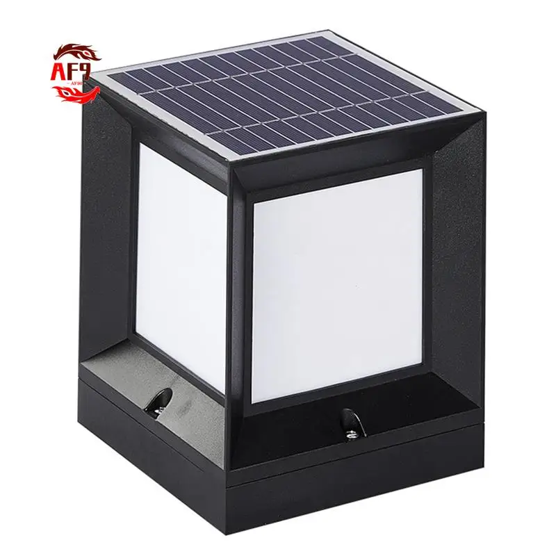 

AF90-LED Solar Column Headlight Solar Powered Pillar Lamp Outdoor Waterproof Wall Light For Courtyard Landscape Garden