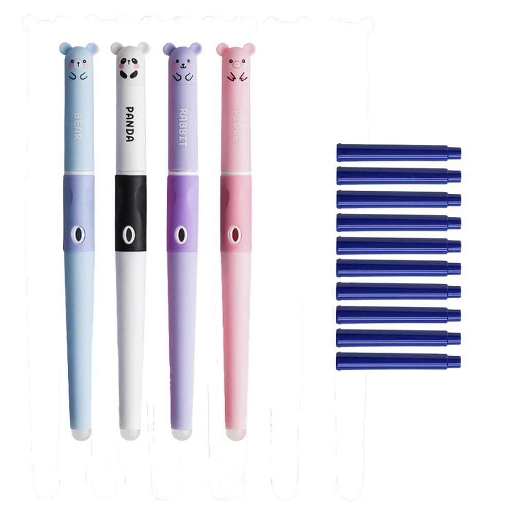 Cute Erasable Correction Posture Pen Writing Practice Pen Interchangeable ink Bag Gift Pen School office Birthday Wedding Gift