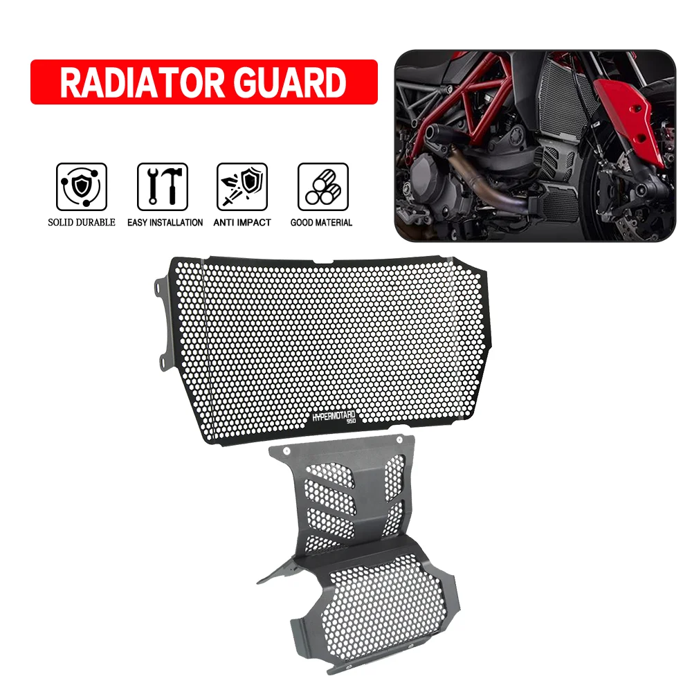 

For Ducati Hypermotard 950 SP RVE 2019 2020 2021 2022 2023 2024 2025 Radiator Grille Guard Cover Oil Cooler Guard Engine Guard
