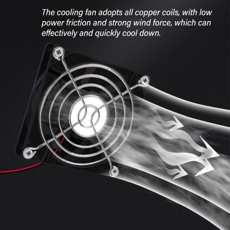 Tủ USB Quạt 80mm Hệ thống quạt làm mát yên tĩnh với điều khiển nhiệt độ 0-60oC cho tủ rạp hát tại nhà Máy tính