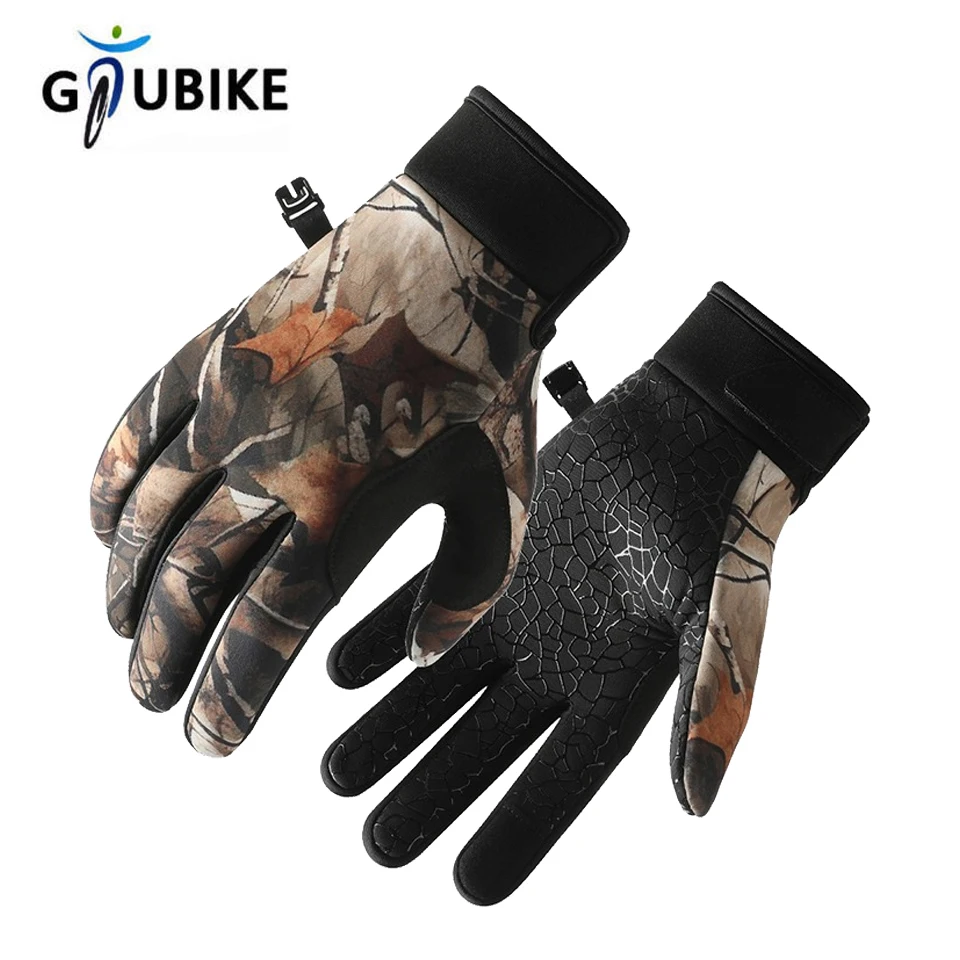 GTUBIKE, nuevos guantes cálidos impermeables de invierno para esquiar al aire libre, ciclismo, guantes gruesos con dedos completos, equipo deportivo con pantalla táctil