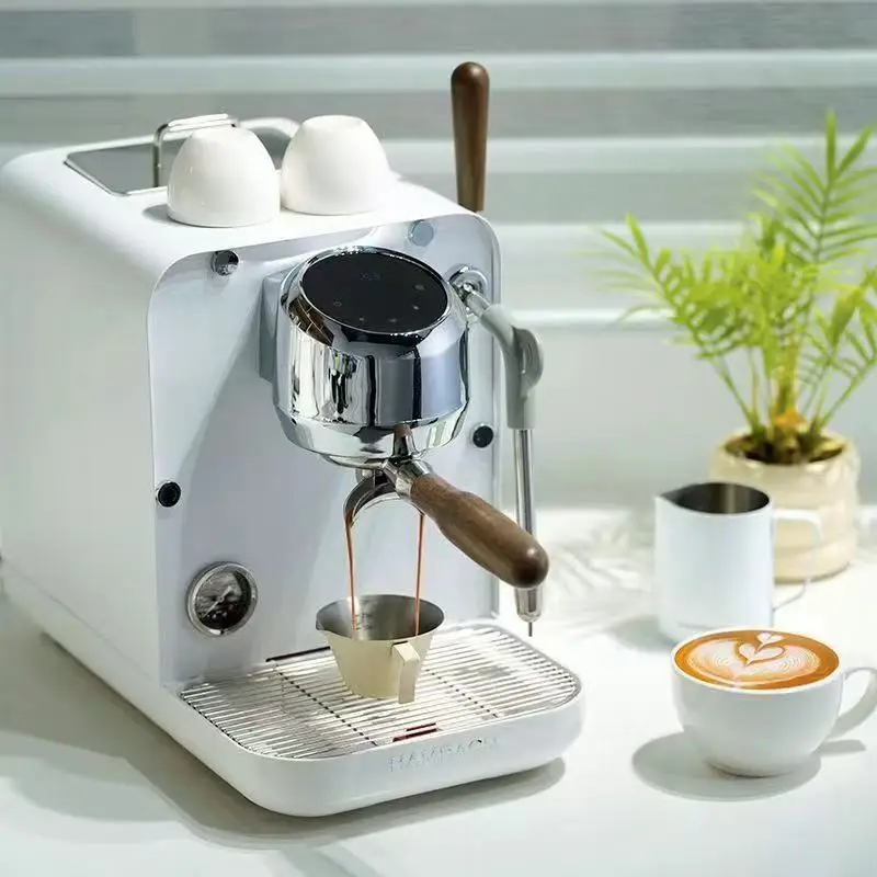 Hambach 7210 Halbautomatische Espressomaschine mit einer Pumpe, italienische Kaffeemaschine für das Heimbüro, kompakte Cappuccino-Brauausrüstung