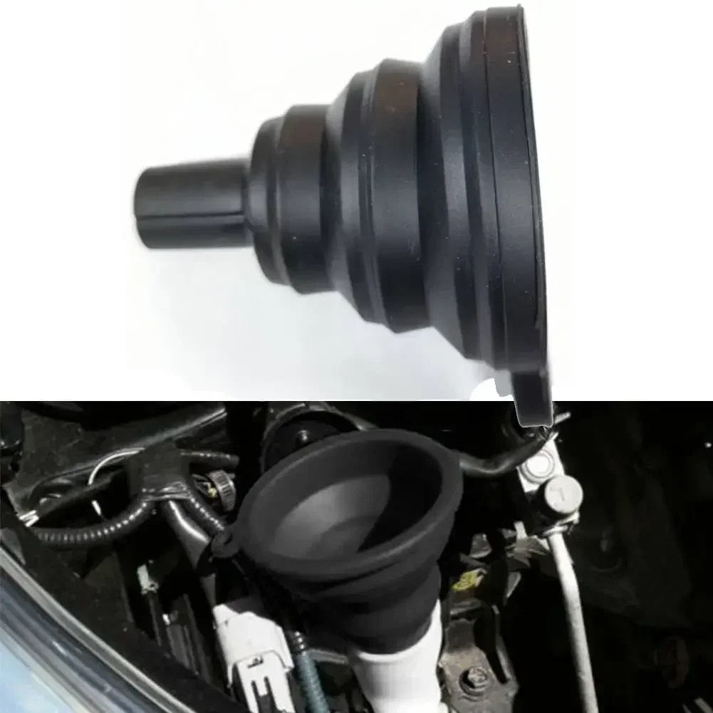 

Car Funnel Collapsible Silicone Oil 12g 7cmX6cm Black Filler Screen Saving Engine Silicone -20°C To 220°C Suspended