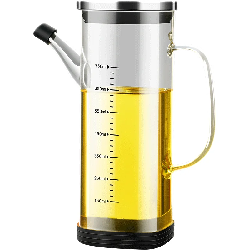 

LFGB Certificated High-borosilicate Glass Oil Kettle Bionic Eagle Peak Spout Oiler Anti-Smash -20~150℃ Resistant Sauce Container