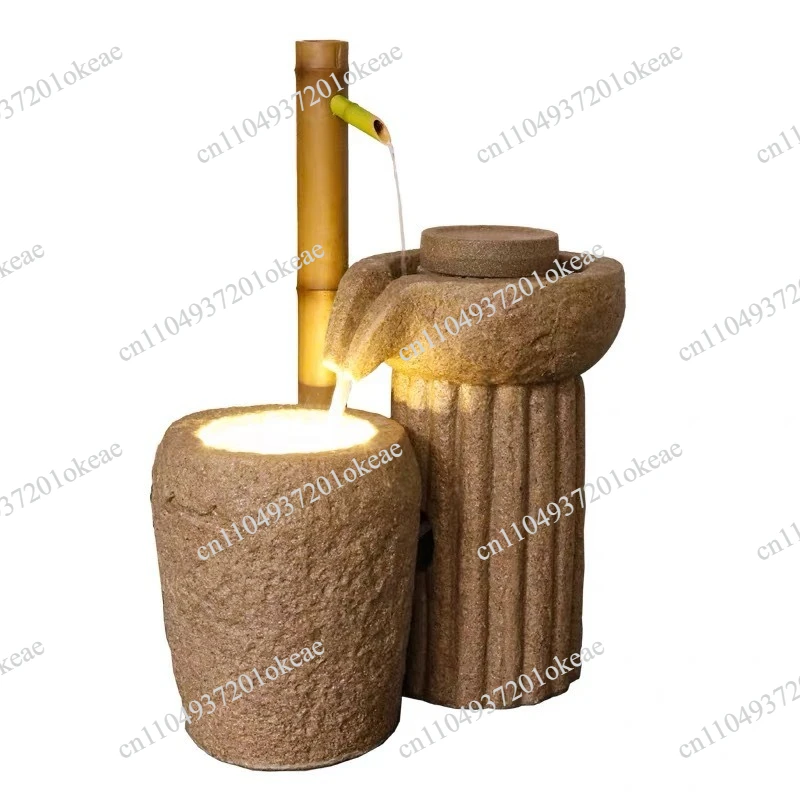 Garden flow ornaments Garden stone mill water system landscape Indoor outdoor balcony Fish pond landscaping