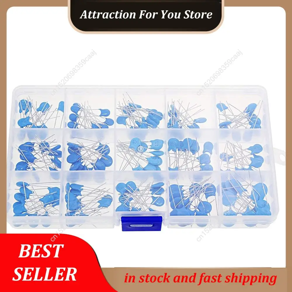 Hot Selling 180Pcs 15 Values High Voltage Dip Capacitor Assortment Kit Range 100PF-10000PF 3KV Ping
