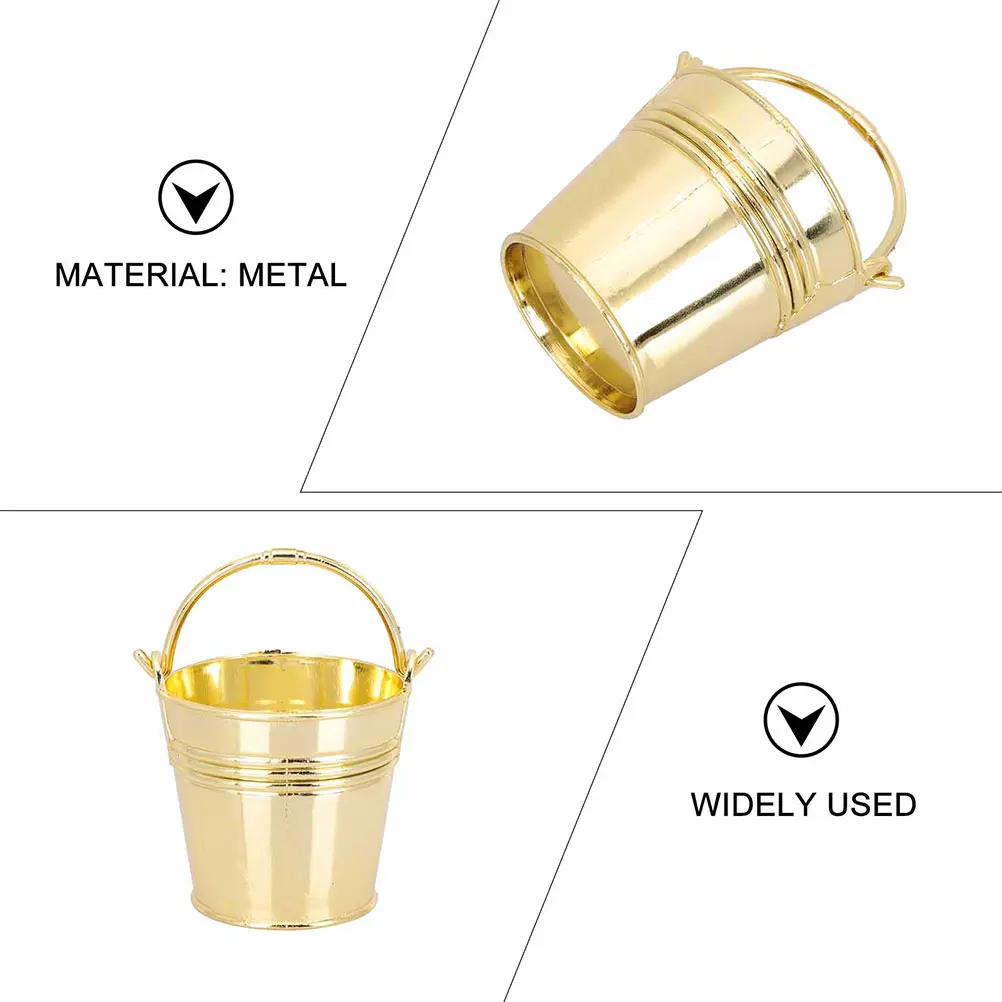 

12pcs Candy Box Wedding Mini Plastic Decorative Buckets Small Tin For Centerpieces Classic Design Bright Color Storage