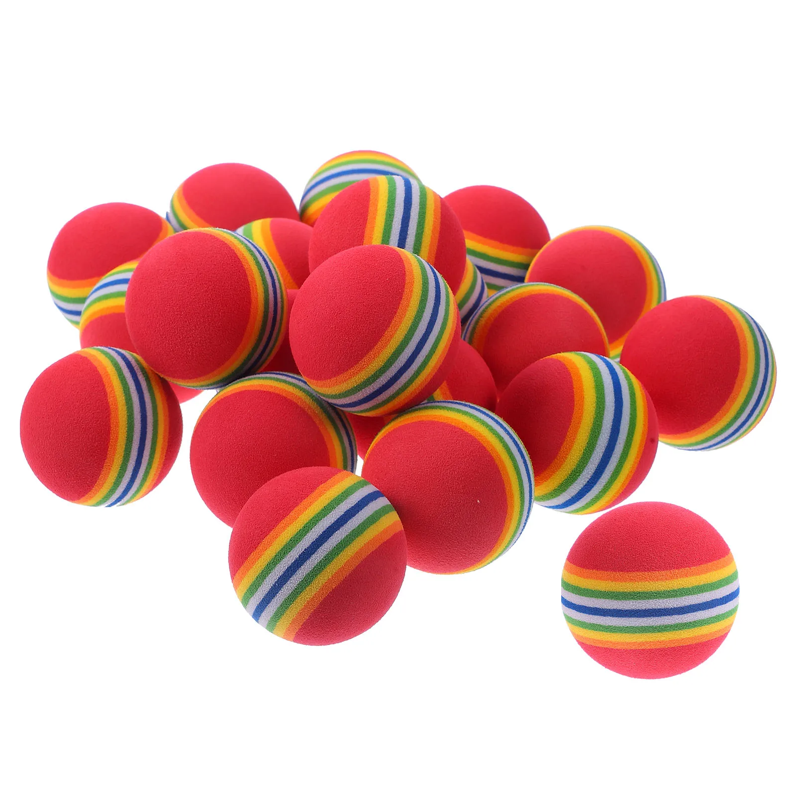 20 قطعة من كرات تدريب الجولف الناعمة المصنوعة من مادة إيفا بألوان قوس قزح وخفيفة الوزن ومتينة للتدريب على النار #5
