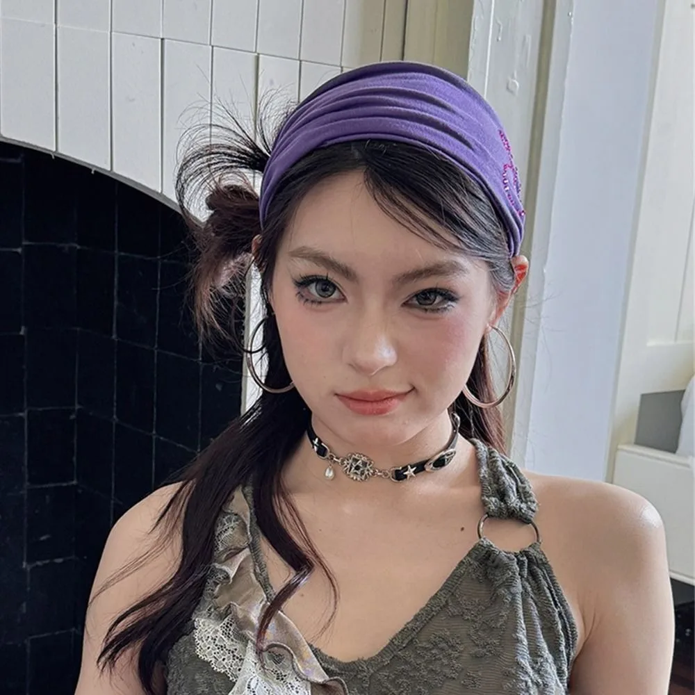 

Knit Knitted Headband Yoga Sports Hairband Face Wash Heart Rhinestone Headband Korean Headwear Wide Edge Elastic Hairband Makeup