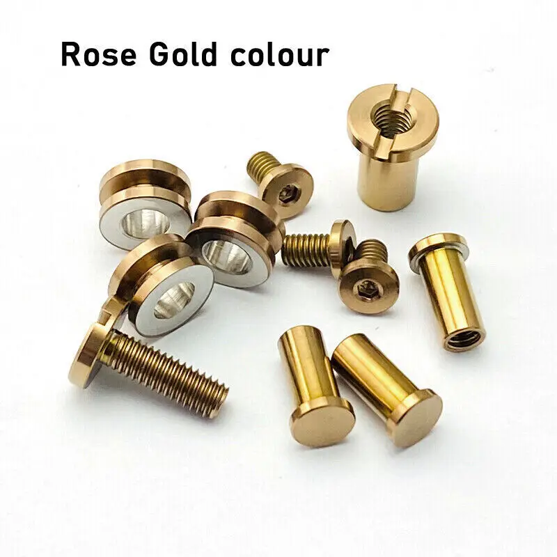 

1 Set DIY Rose Gold Titanium Screw Set For Hinderer XM-18 3.5" Knife Parts Screws