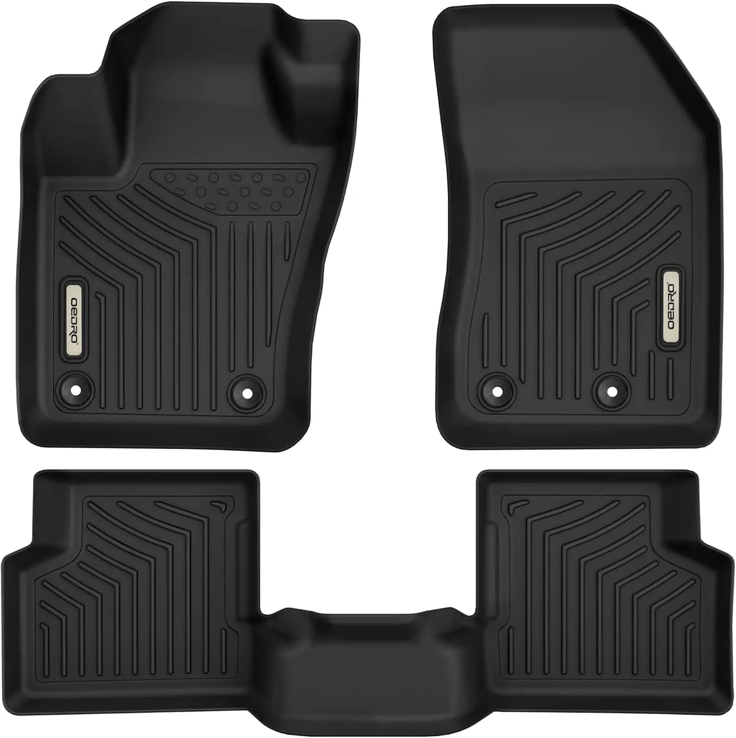 

Floor Mats Fit for 2015-2024 Jeep Renegade, Unique Black TPE All-Weather Renegade Car Mats Includes 1st and 2nd Row: Front，Rear