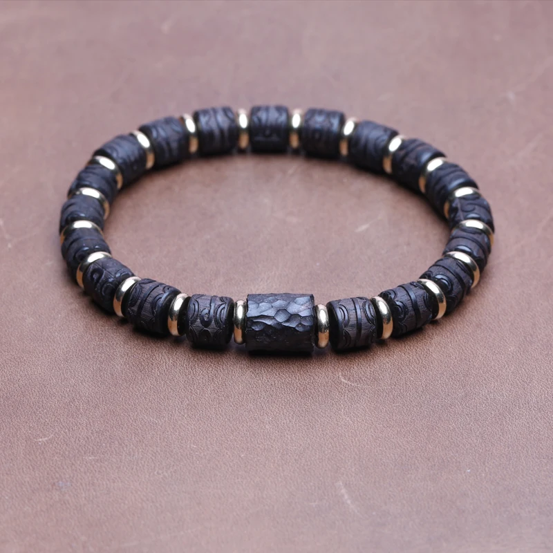 Ebenholz-Armband, 8 mm x 8 mm, Liebessymbol, Valentinstagsgeschenk, Paar-Versprechensarmband, Express Love – Detail 7