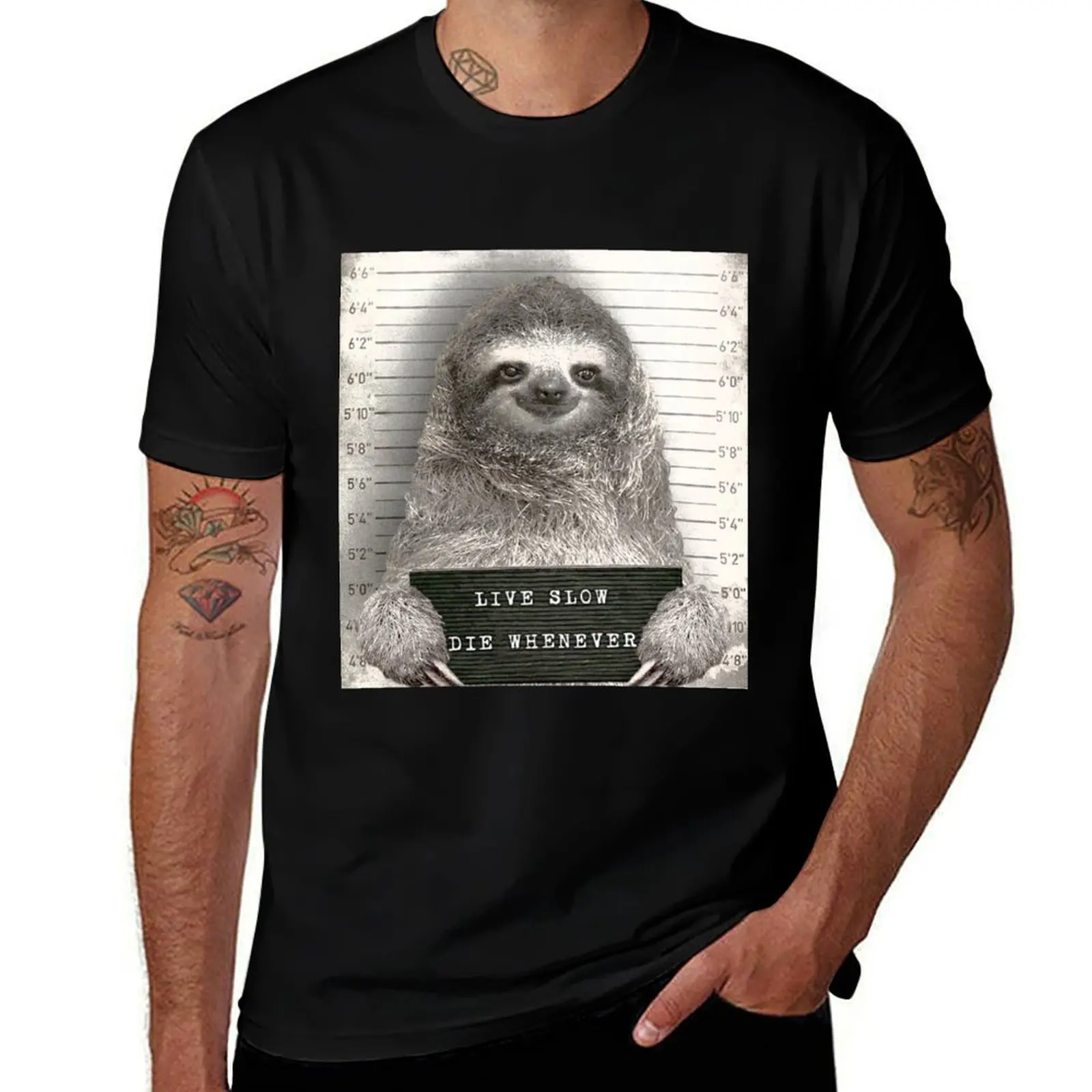 Sloth in a Mugshot - Print / Home Decor / Wall Art / Poster Gift Birthday Sloth Lover Gift Animal print Canvas Print T-Shirt