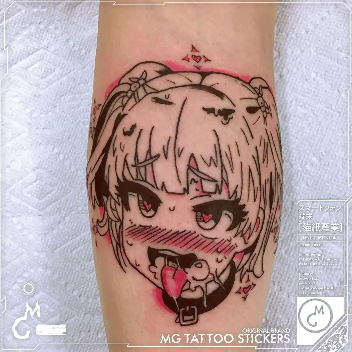 Cartone animato giapponese ori falso tatuaggio temporaneo impermeabile Tatoo Sexy Girl Anime Sticker merci a buon mercato Festival Art Tatto Stickers