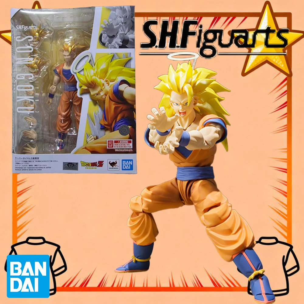

100% подлинная в наличии Bandai S.H.Figuarts Dragon Ball Z Super Saiyan 3 Goku, экшн-фигурка, коллекционная модель игрушки