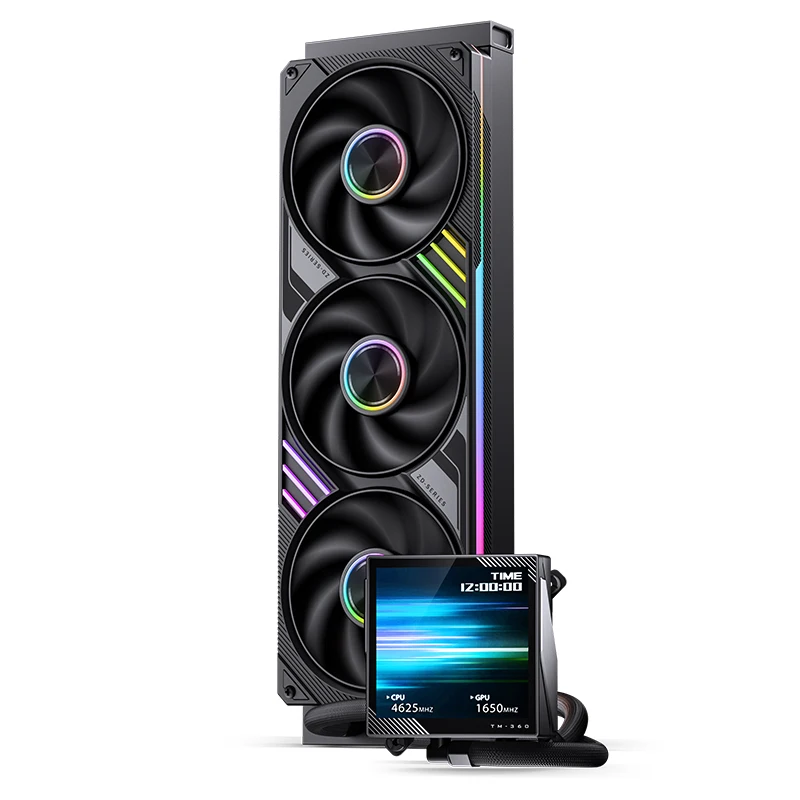 JONSBO TM-360 ARGB AIO Liquid Cooler 3.95-inch Screen Aluminum Shell Cold Head CPU Water Cooling Heatsink For LGA1700 115X AM5