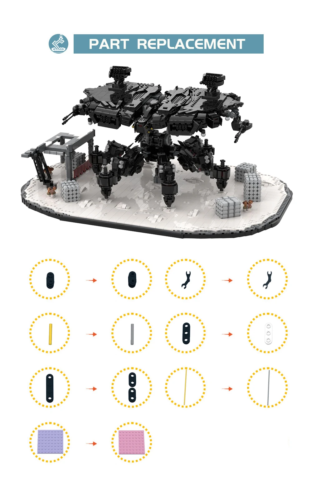 MOC ホライゾンデスブリンガービルディングブロックセットゲームメカロボットモンスターモデルおもちゃファンや大人への誕生日プレゼント