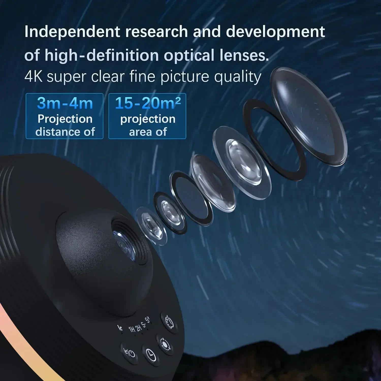 Xiaomi LED Nachtlicht Galaxy Star Projektor 4K HD 13 IN 1 Planetariumsprojektor 360 °   Rotation für Schlafzimmer Dekor Kinder Geschenk