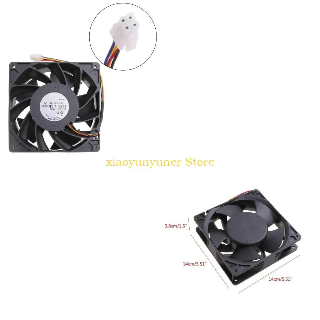 

P9JB 140-мм вентилятор 140 мм x 38 мм, 6 контактов, 12 В для бесщеточного компьютера постоянного тока, охлаждающий вентилятор 7