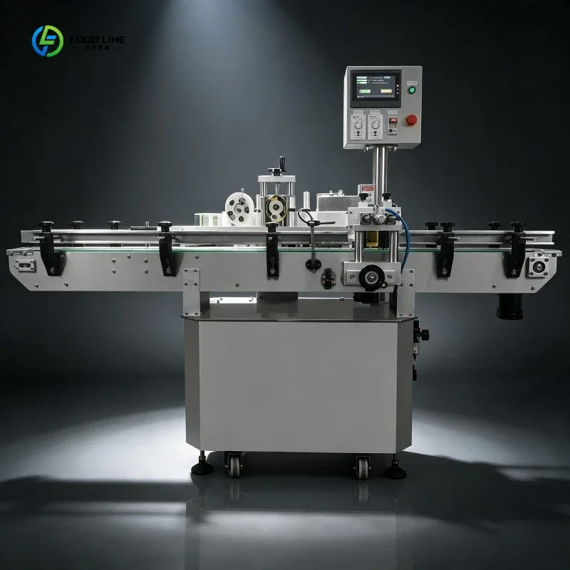 Labeling Machine Commercial Auto Label Sticking Machine For Cosmetic Bottle Carton FL Customized