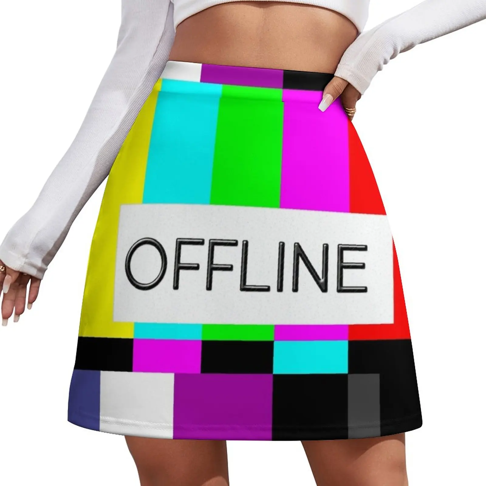 

OFLLINE Mini Skirt rave outfits for women girls skirt new in clothes fairy grunge Mini Skirt