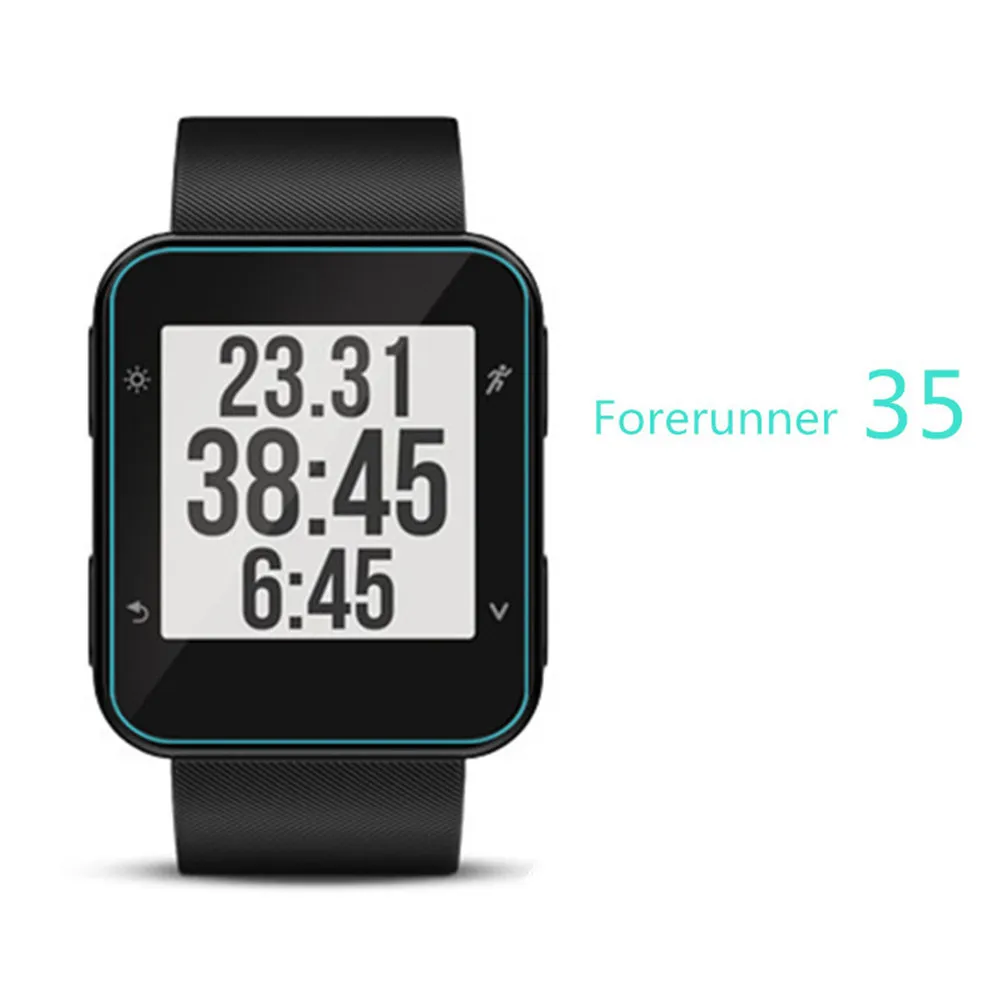 3Pcs Watch Tempered Glass Film for Forerunner 35 Perfect Fit 0.26mm Thickness 9H Scratch Proof Oleophobic Coating