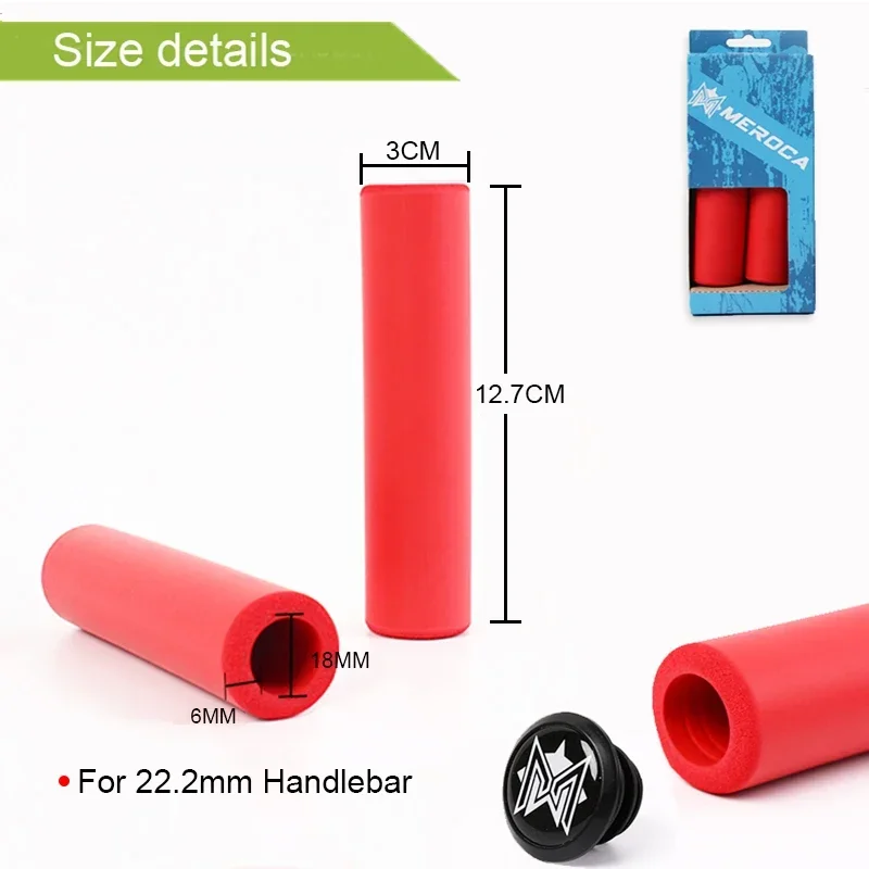 ODI 2pcs Bike Handlebar Grips MTB Silicone Handle Bar Grips Sets Soft Mountain Bicycle-grips End Plugs Cycling Accessories Parts