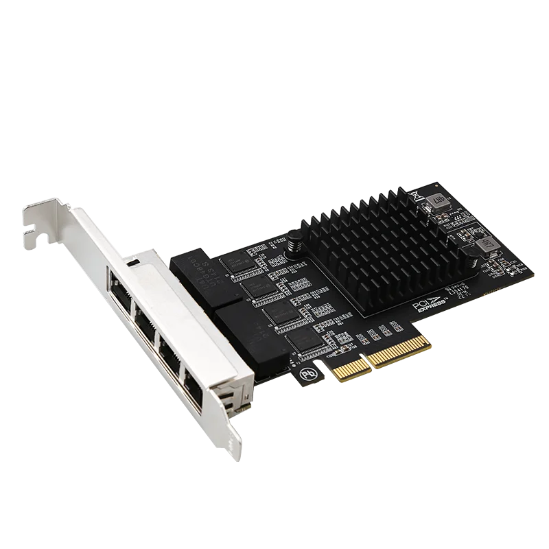 

4-портовая гигабитная четырехпортовая сетевая карта PCIe 10/100/1000 PCIe Серверный адаптер IntelI210